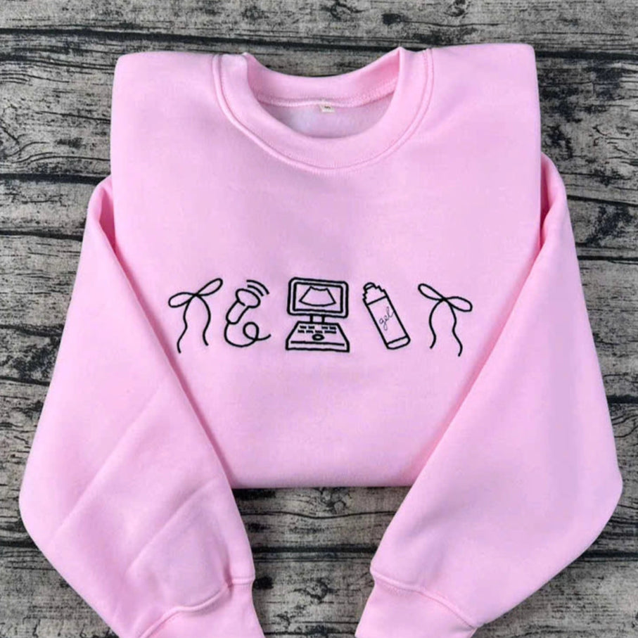 Embroidered Dental Hygienist Crewneck Sweatshirt for Graduation Gift