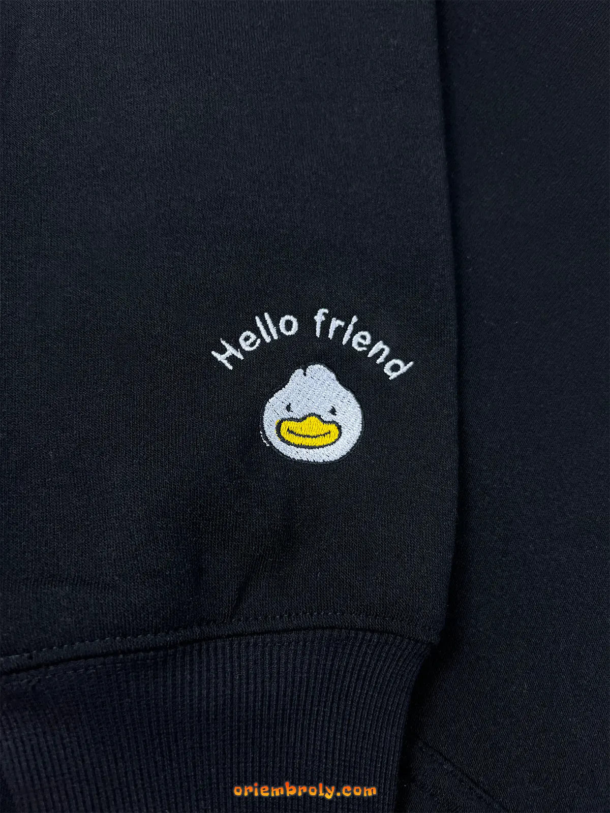 Trendy embroidered Demon Hunter crewneck sweatshirt