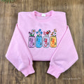 Floral soda embroidery sweatshirt by Oriembroly