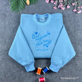 Blue Disney World Most Magical Place on Earth embroidered sweatshirt for women and men.