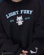 Cute Dragon Couple Embroidered Sweatshirt – Fantasy Love Crewneck Gift