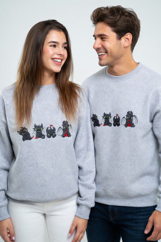 embroidered dragon sweatshirt gift for fantasy fans