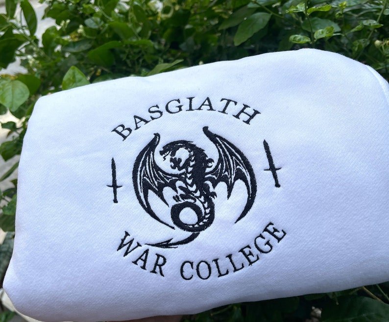 Embroidered dragon sweatshirt for fantasy readers