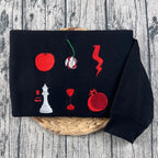 Edward Cullen bookish merch Twilight hoodie with embroidered design inspired by the Twilight Saga book covers.