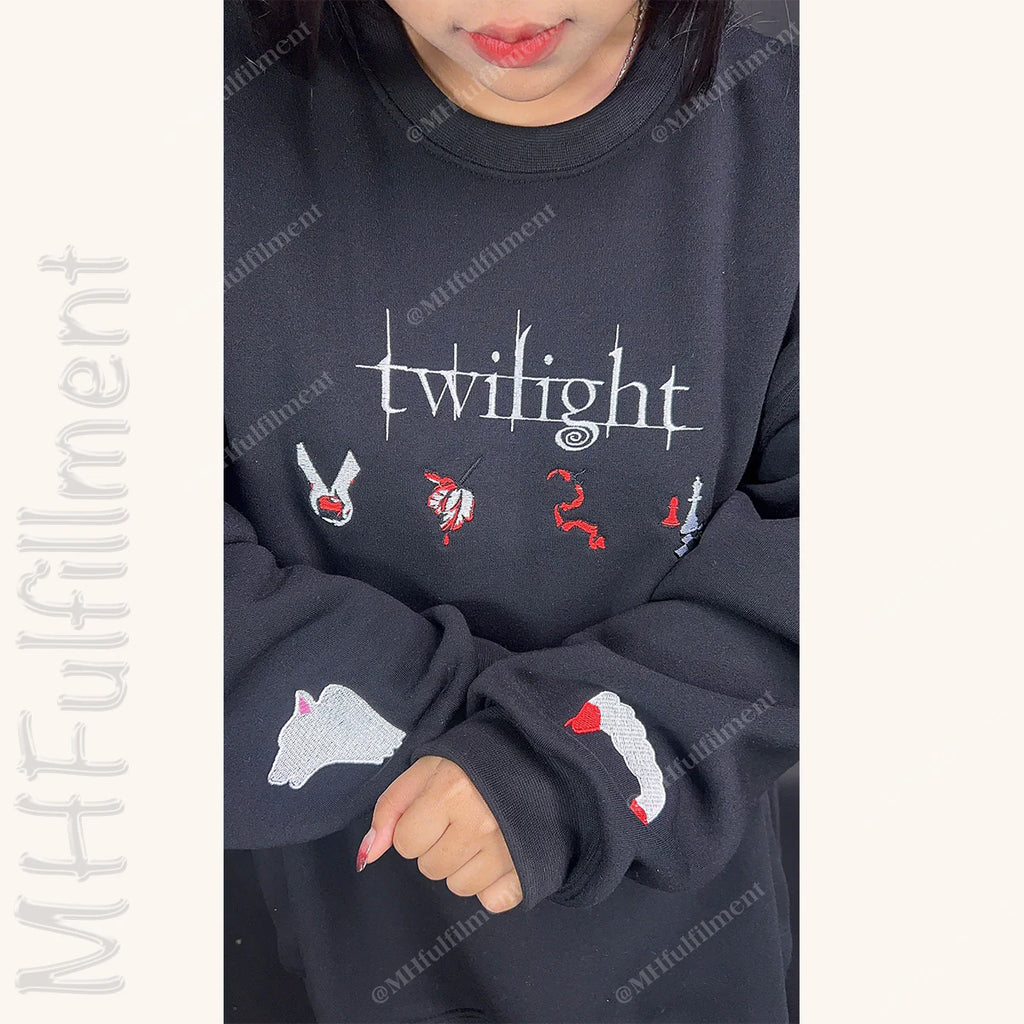 Unique vampire fan gift – Edward Cullen embroidered sweatshirt