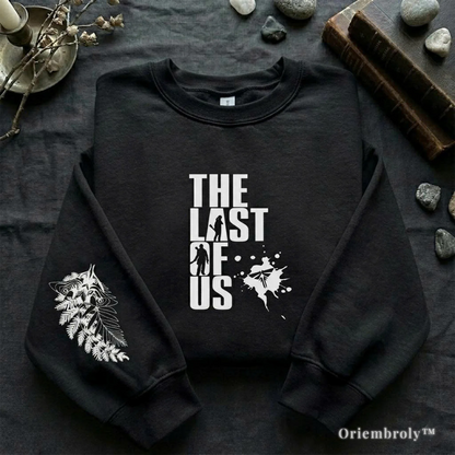Ellie tattoo embroidered sweatshirt with fern and moth design