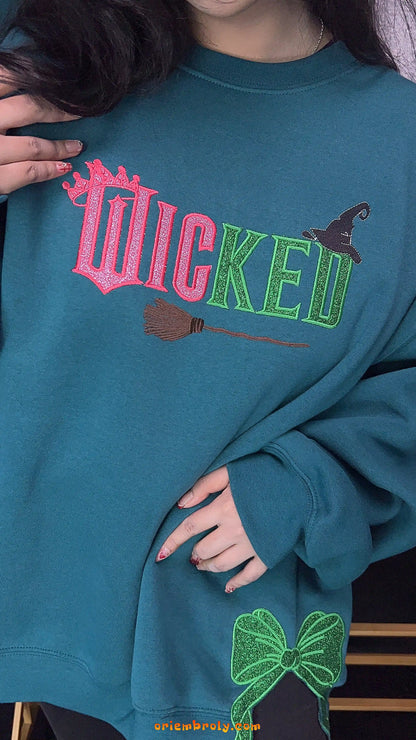 Wicked Elphaba and Glinda friendship hoodie for Wizard of Oz fans