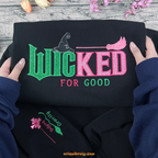 Halloween Wicked sweatshirt with glitter embroidery