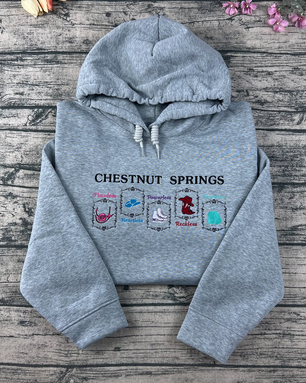 Elsie Silver bookish embroidered sweatshirt – Chestnut Springs cowboy romance cozy merch