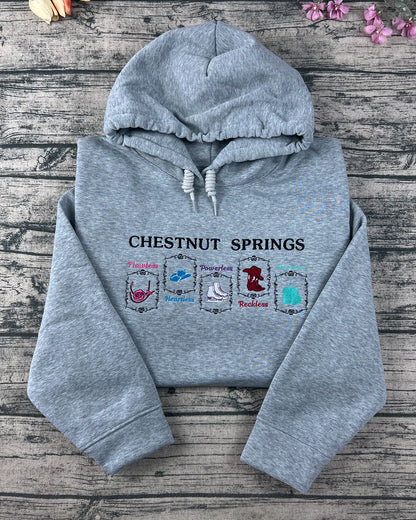 Elsie Silver bookish embroidered sweatshirt – Chestnut Springs cowboy romance cozy merch
