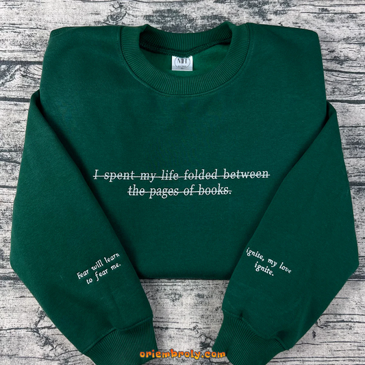 embroidered aaron warner 45 sector ccr uniform crewneck sweatshirt bookish merch