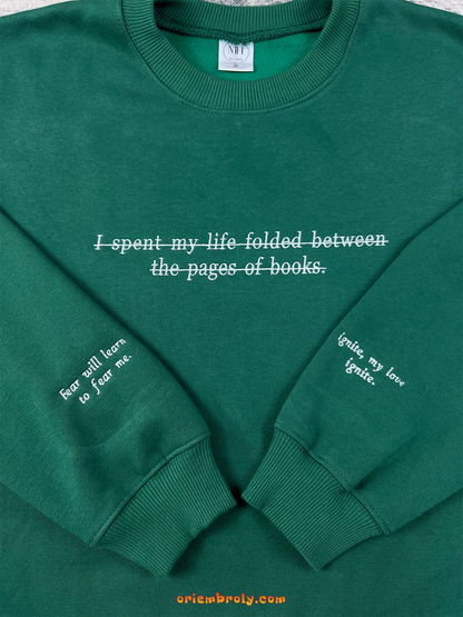 Embroidered Aaron Warner Shatter Me Crewneck Sweatshirt | 45 Sector CCR Uniform | Quotes BookTok Merch | Bookish Sweatshirt