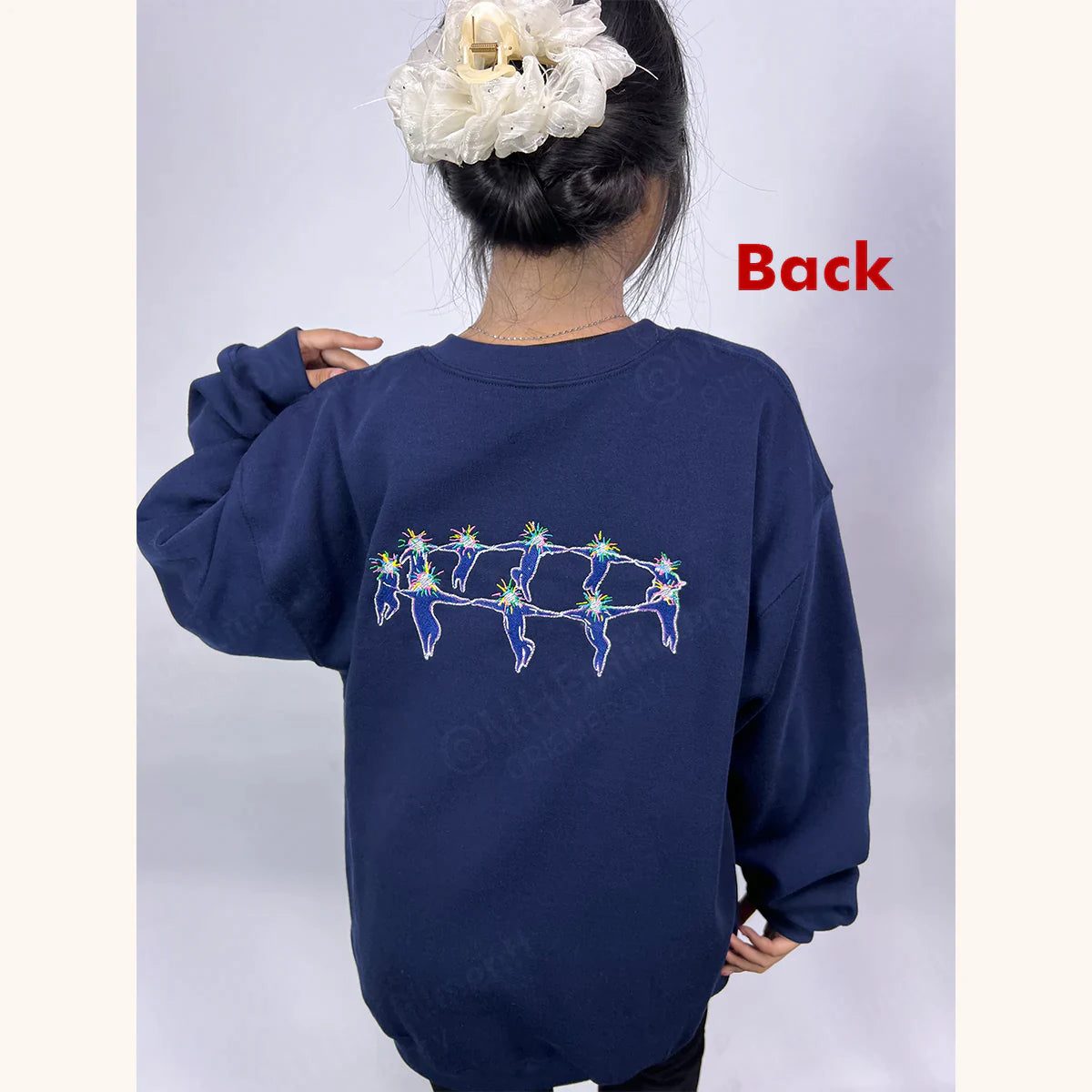 Turnip Head embroidered on cozy anime crewneck