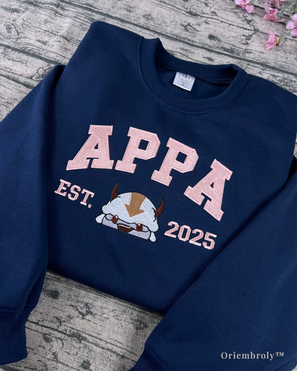 close up flying bison embroidery texture sweatshirt