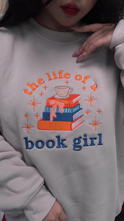 Unisex book lover cozy reading sweatshirt