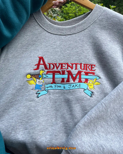 Nostalgic cartoon fan apparel with Finn and Jake