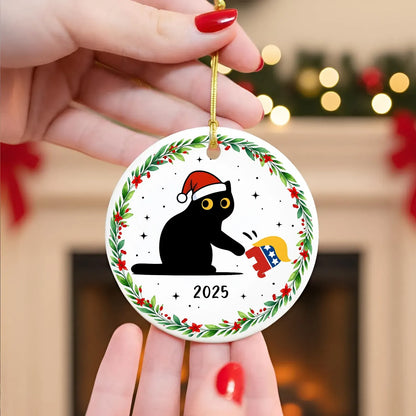 Cat ornament anti Trump gift for Christmas