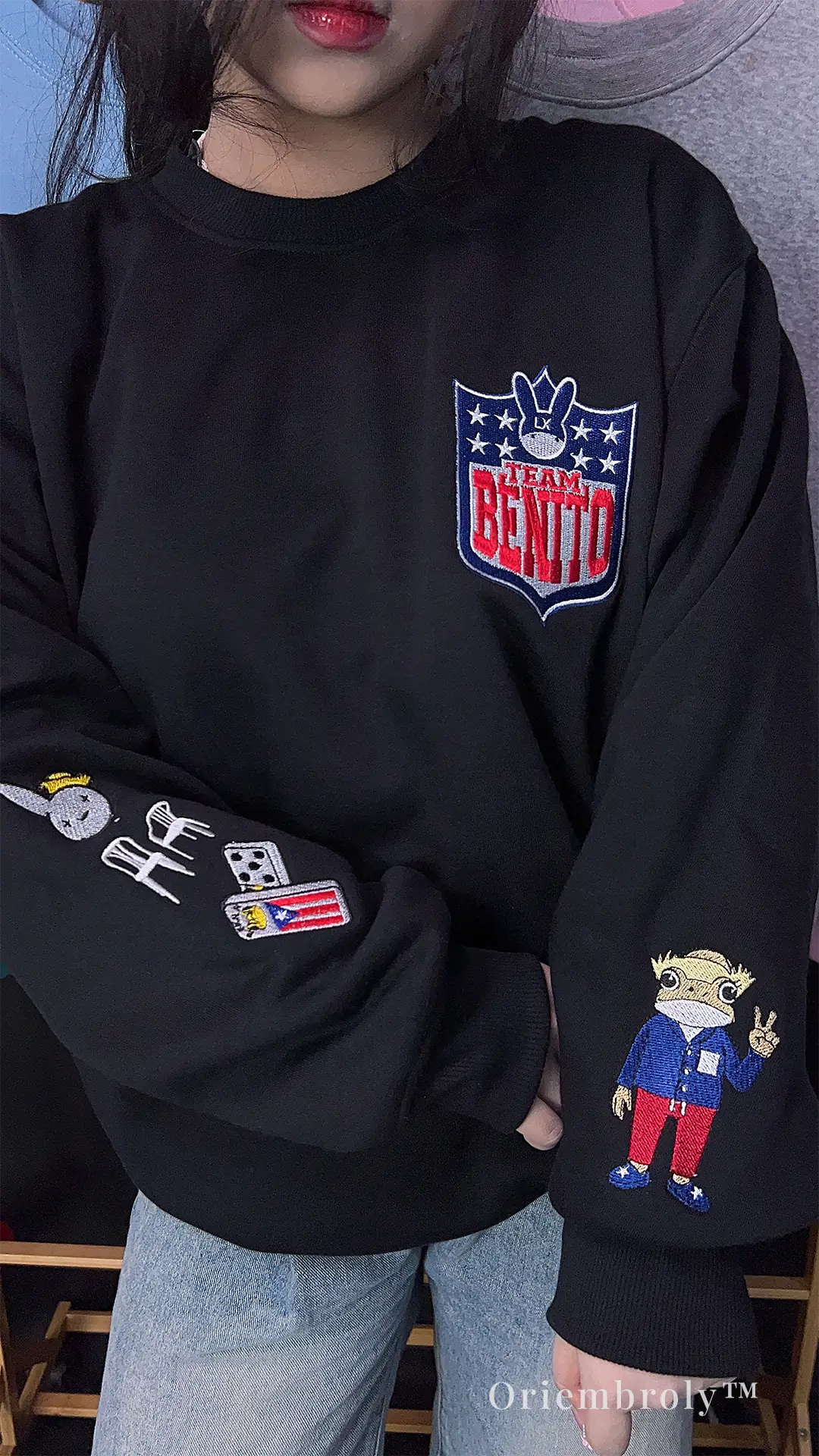 heavyweight fabric Team Benito embroidered sweatshirt