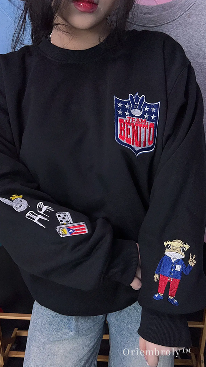 heavyweight fabric Team Benito embroidered sweatshirt