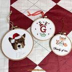 Custom embroidered Christmas ornament 2025