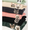 Embroidered dog face sweatshirt with custom pet portrait