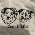Custom embroidered dog paw print crewneck – Minimalist pet lover gift