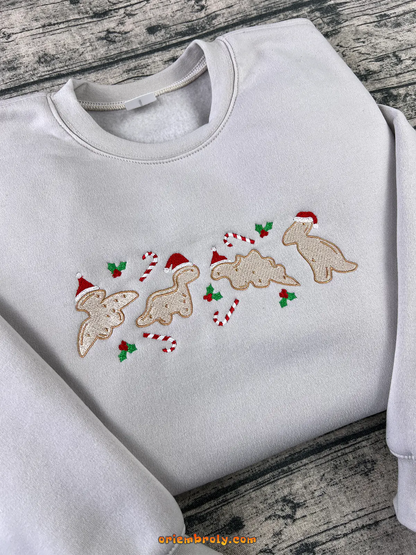 Matching family dinosaur cookie Christmas shirt