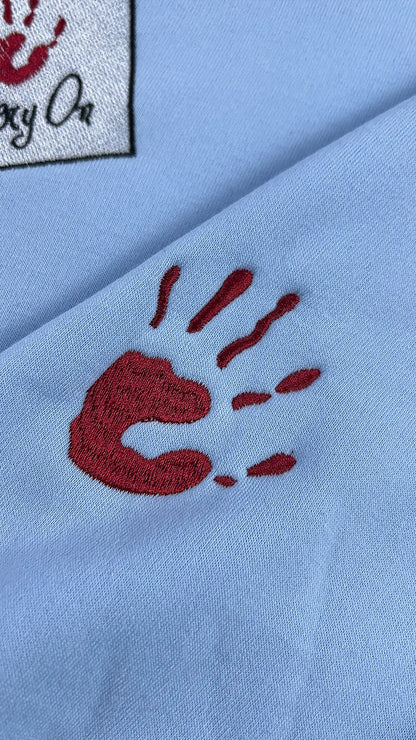 Canonical KAZ 2Y5 lighter design on Supernatural crewneck