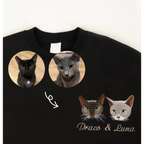 Embroidered pet hoodie with custom dog face design