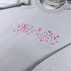 pink aesthetic embroidered sweatshirt