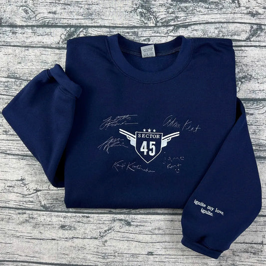 Sector 45 bookish sweatshirt back embroidery