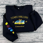 Embroidered Stars Hollow sweatshirt for fall book lovers