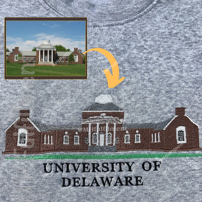 Custom College Sweatshirt – Custom Building & Name Embroidery | University Gift