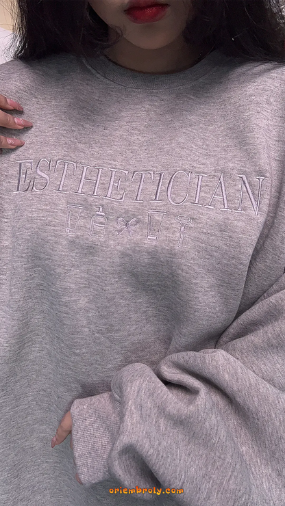 Spa and skincare embroidered sweatshirt