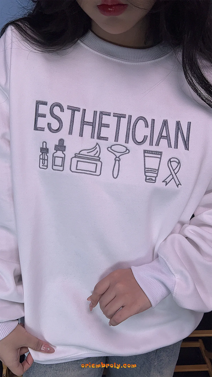 Cozy esthetician inspired crewneck