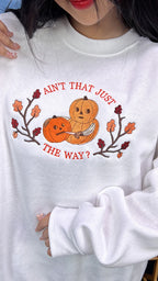 Fall autumn pumpkin carver embroidered sweatshirt – Over The Garden Wall inspired Halloween tee