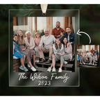 Family portrait custom acrylic Christmas ornament