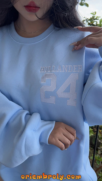 Unisex embroidered sweatshirt set for fans