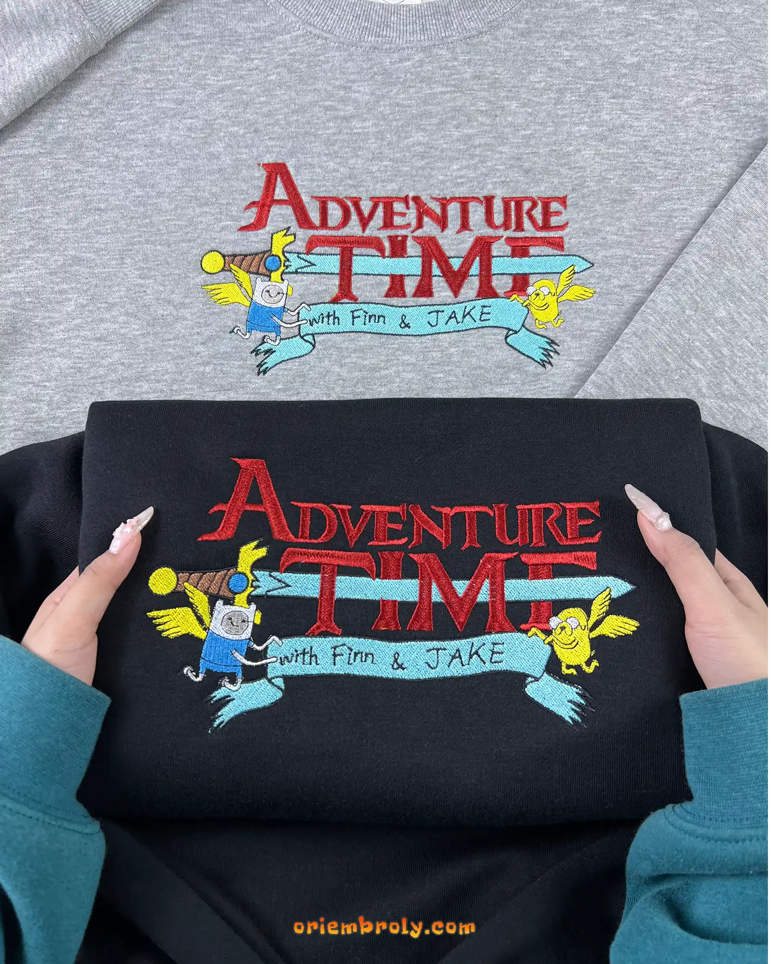Cartoon fan sweatshirt inspired by Adventure Time