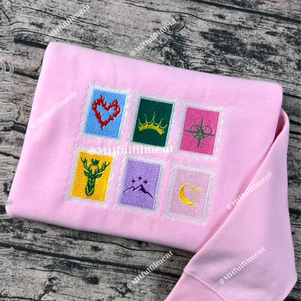 Aelin and Rowan Embroidered Sweatshirt for Fantasy Romance Lovers