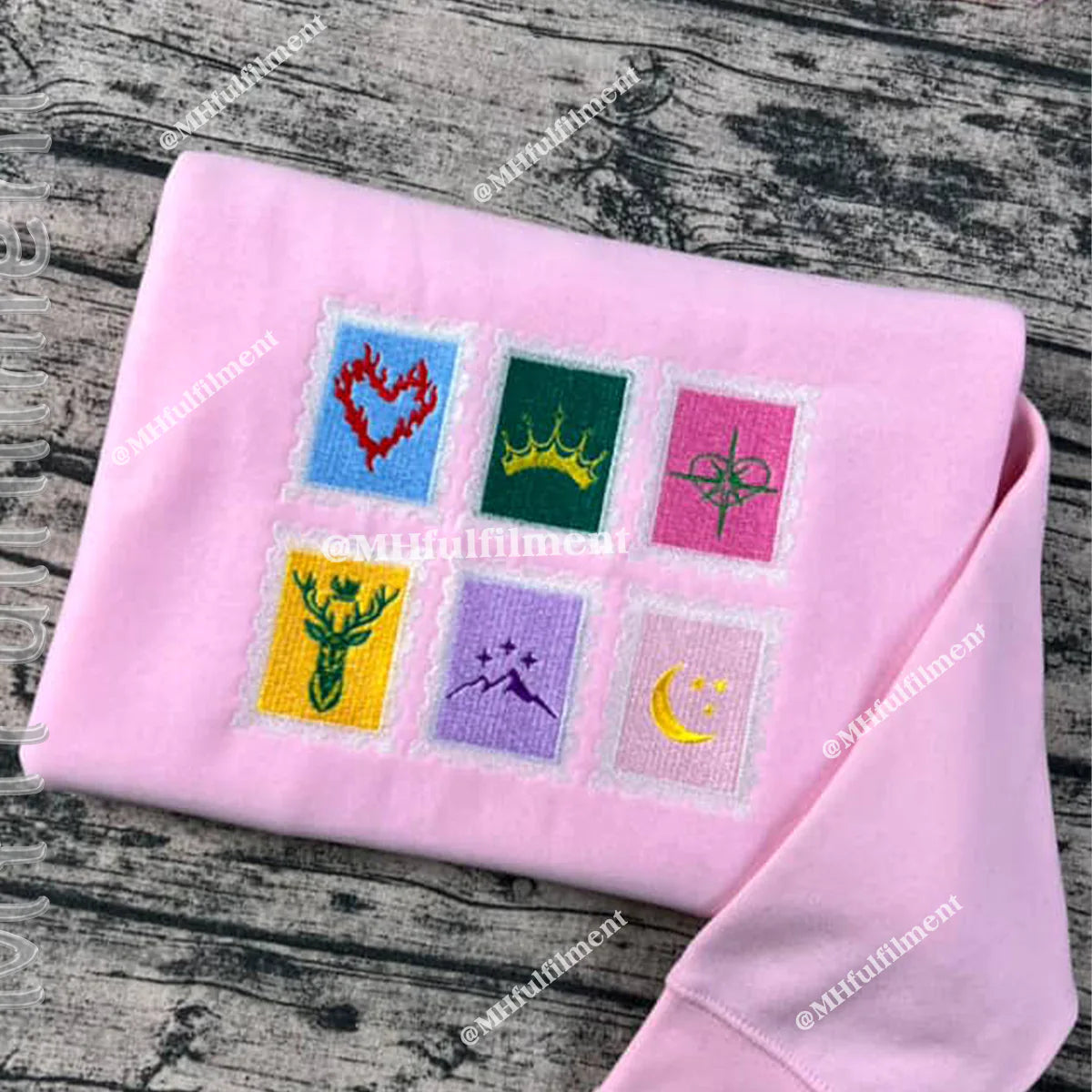 Aelin and Rowan Embroidered Sweatshirt for Fantasy Romance Lovers
