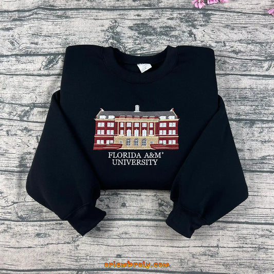 Florida A&M University FAMU embroidered crewneck sweatshirt