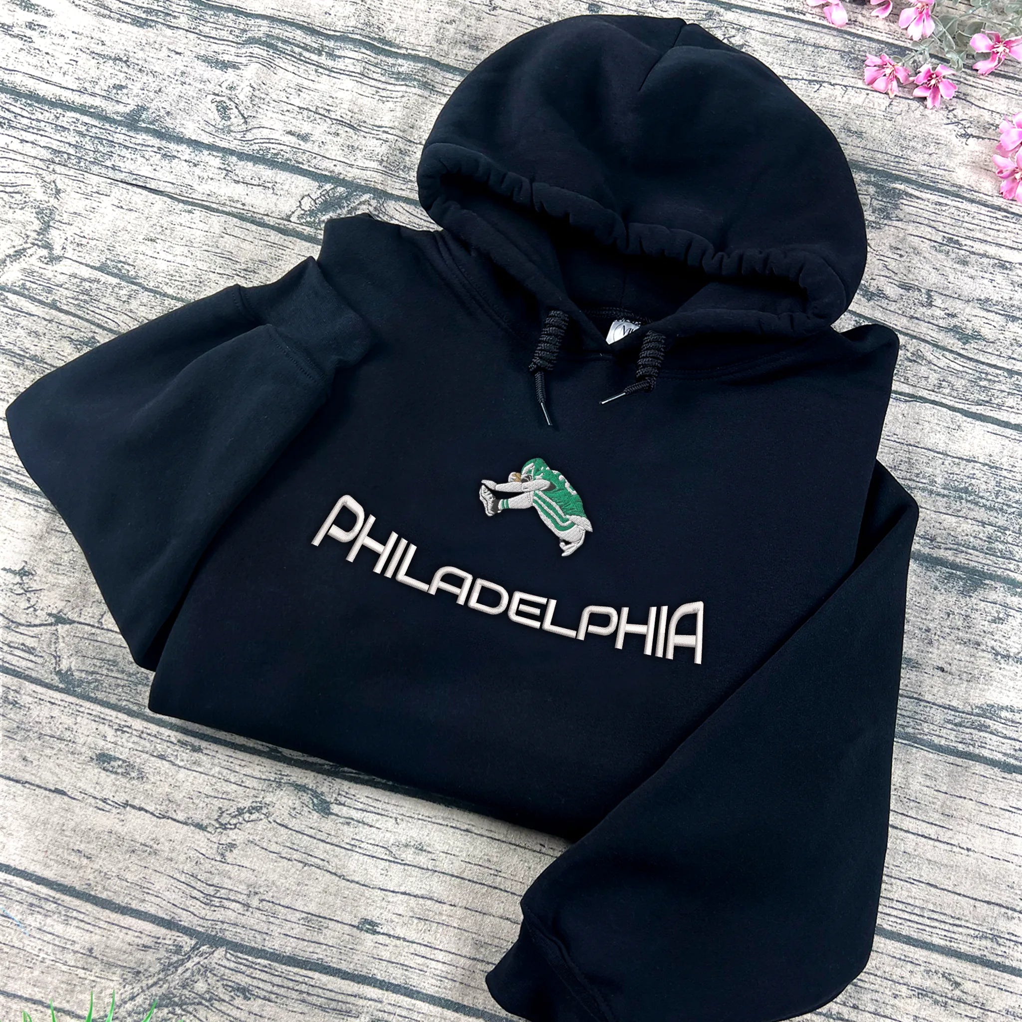 Fly Barkley embroidered sweatshirt Philadelphia Eagles vintage crewneck - font 