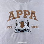 Appa Embroidered Sweatshirt – Avatar The Last Airbender Crewneck, Flying Bison Anime Sweater, Cosplay Gift for Fans