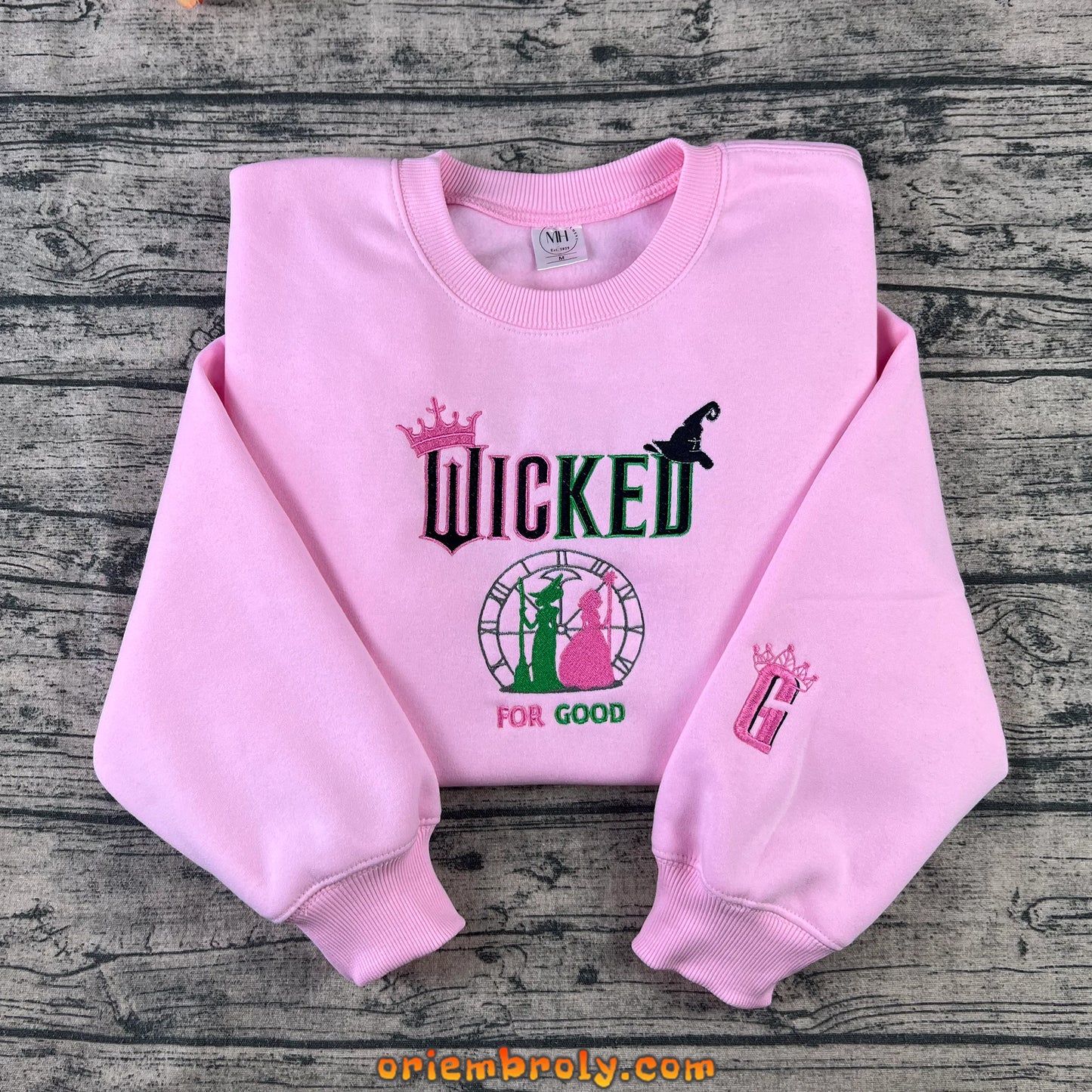 For Good Wicked embroidered sweatshirt front view