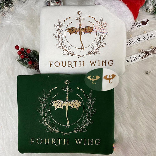 Fourth Wing embroidered dragon relic sweatshirt