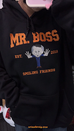 Colorful embroidered cartoon hoodie