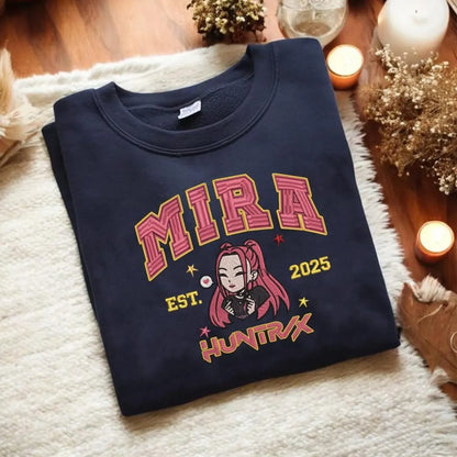Embroidered KPOP Band Huntrix Sweatshirt, Derpy Tiger Demon Hunters Tee, Huntrix Fan Shirt, Funny Band Girls, Gift For Her