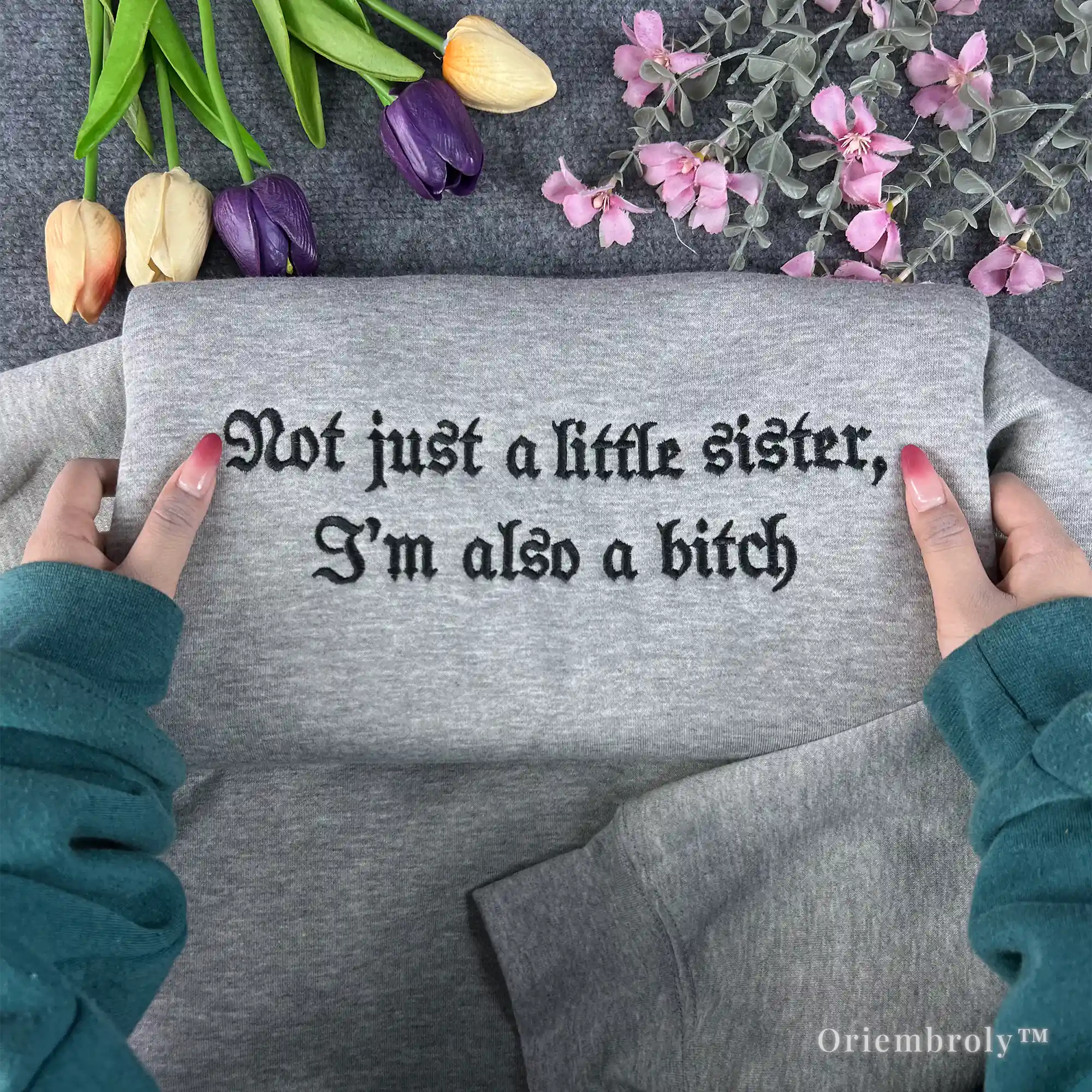 funny embroidered sweatshirt for women sarcastic quote