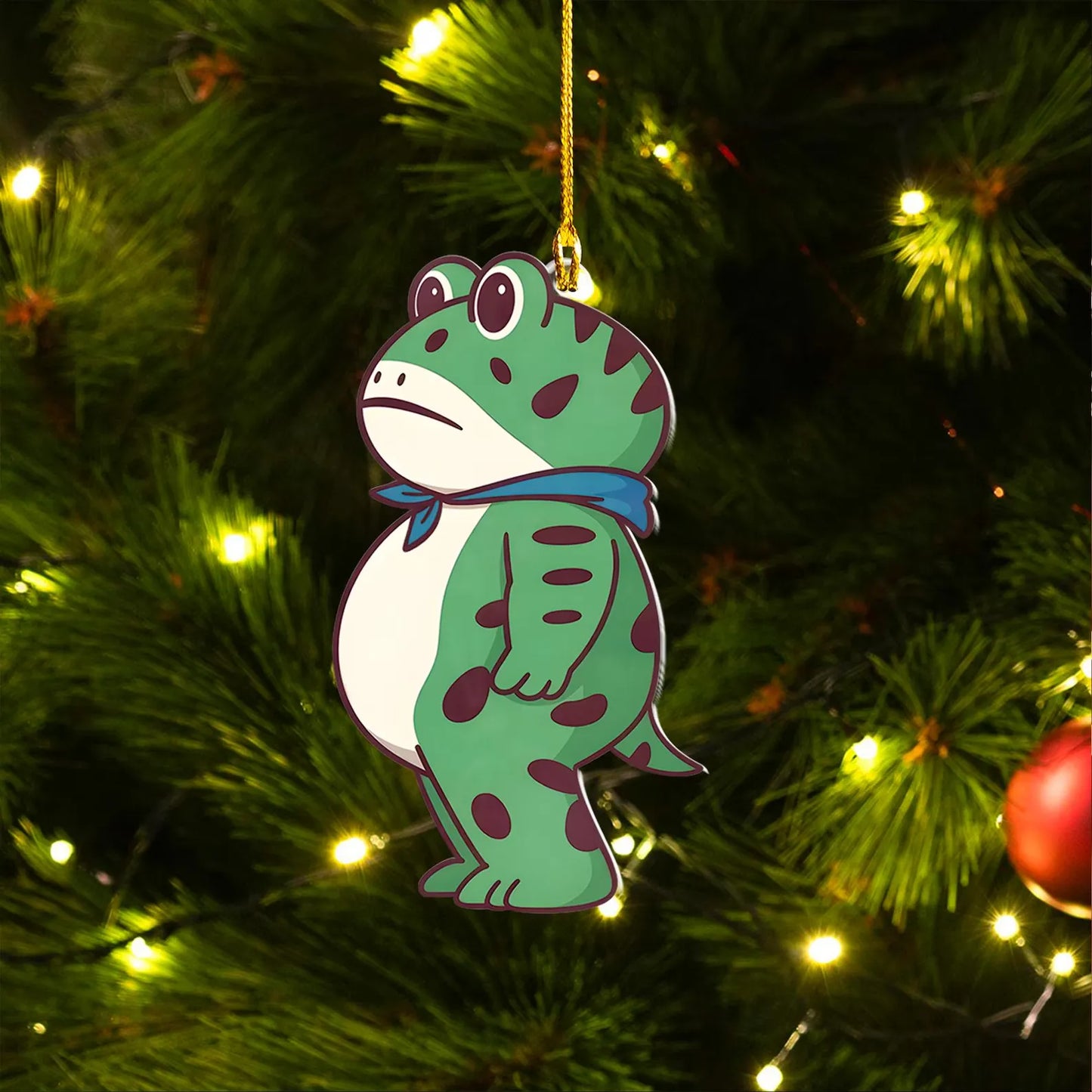 Viral meme frog Christmas ornament 2025